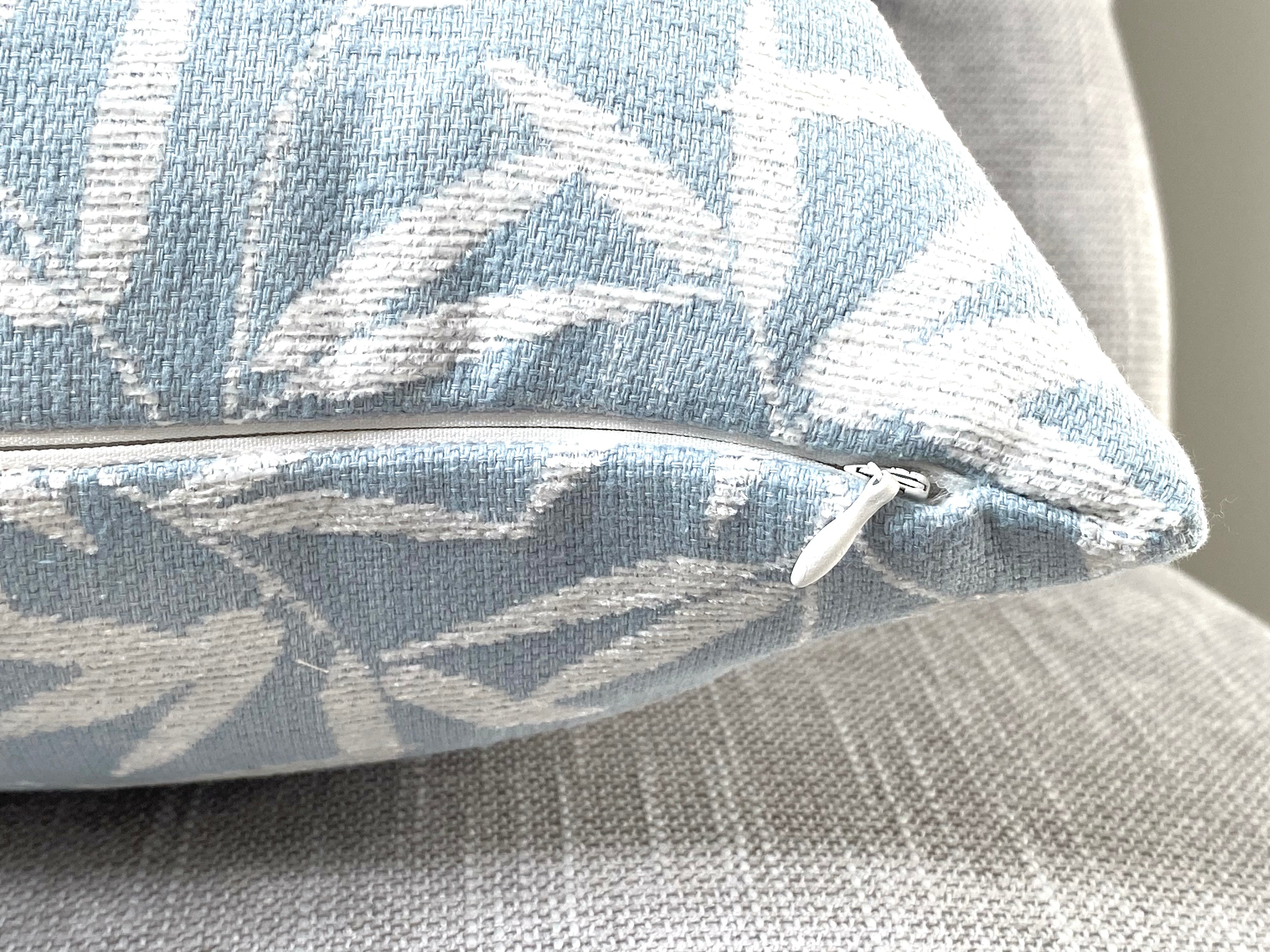 Laura Ashley Willow Leaf Seaspray Cushion, Handmade in soft Chenille Fabric