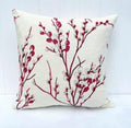 Laura Ashley Pussy Willow Red Cranberry Cushion, Handmade with a Zip Fastening