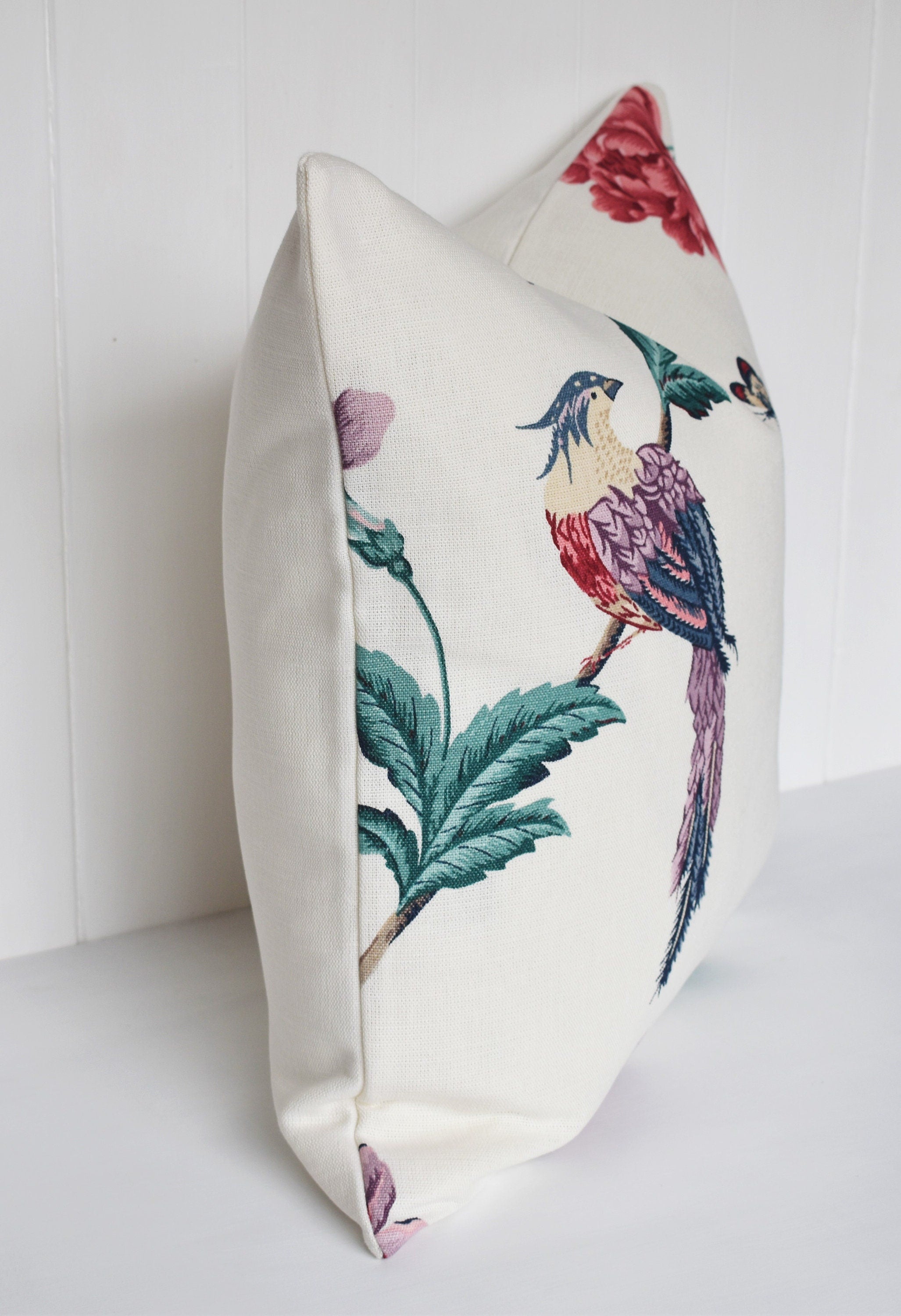Laura Ashley Elveden Cranberry Cushion, Handmade with a Zip Fastening