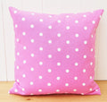 Handmade Pink Polka Dot Cushion, 16 inch