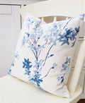 Laura Ashley Forsythia Seapray Blue Cushion, Handmade with a Zip Fastening