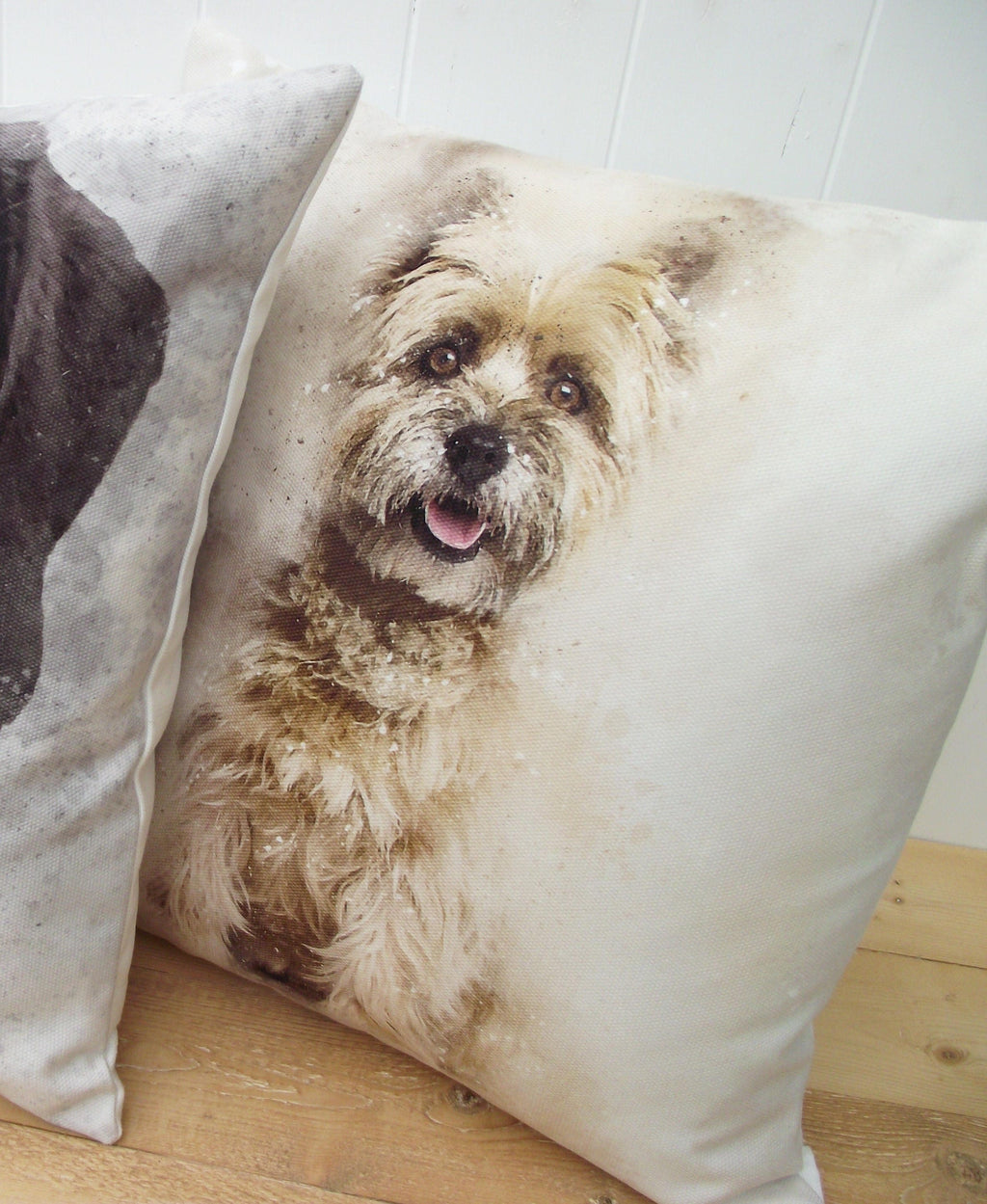 Cairn Terrier Cushion: Watercolor Dog Print Pillow, Cover Only Cover + Pad