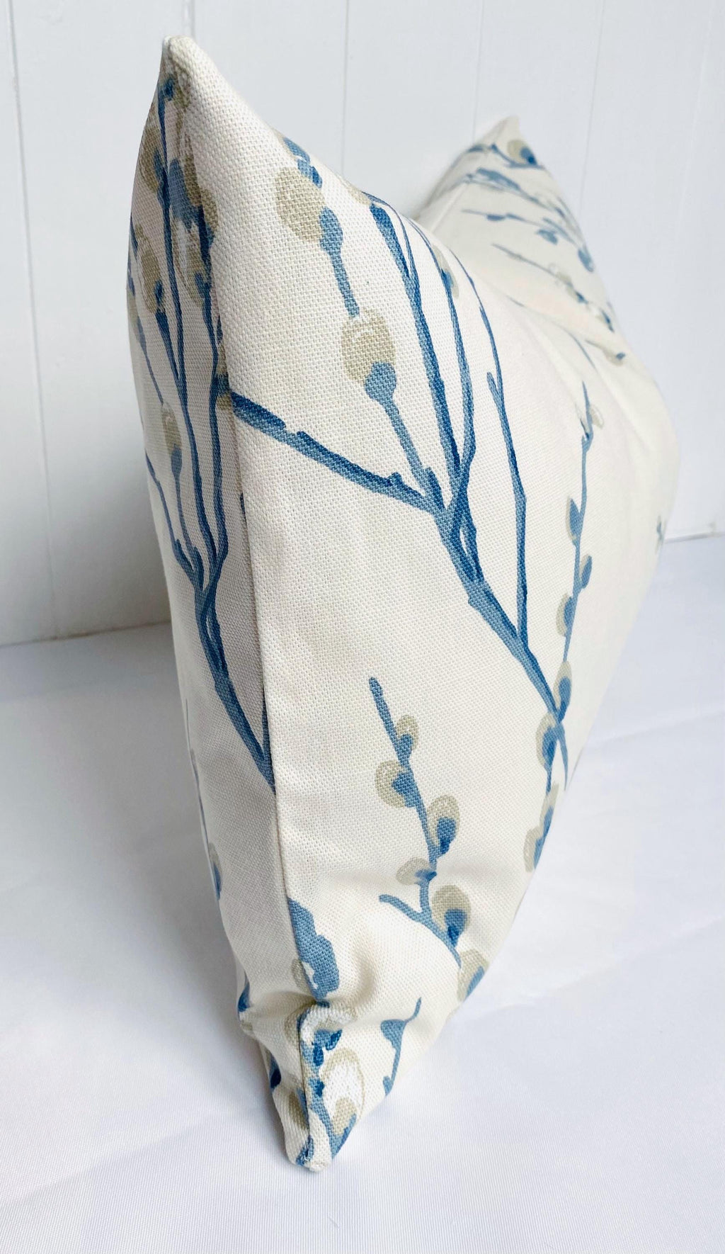Laura Ashley Pussy Willow Blue Seaspray Cushion : Handmade with a Zip Fastening