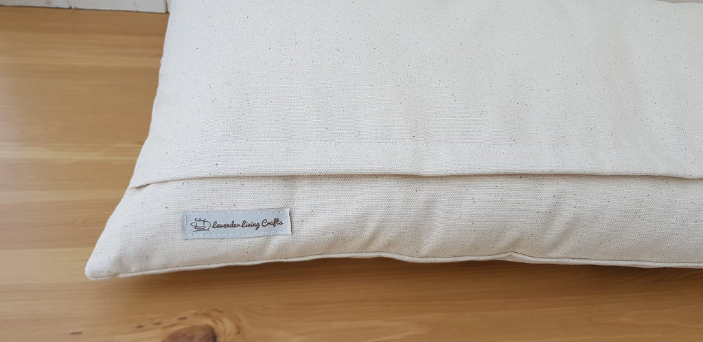 Ducks Organic Cotton Cushion: Farmyard Art by Wendy Darker (26x12)