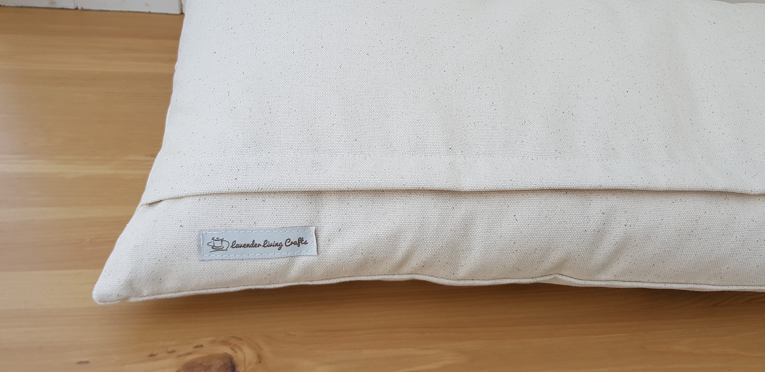 Ducks Organic Cotton Cushion: Farmyard Art by Wendy Darker (26x12)