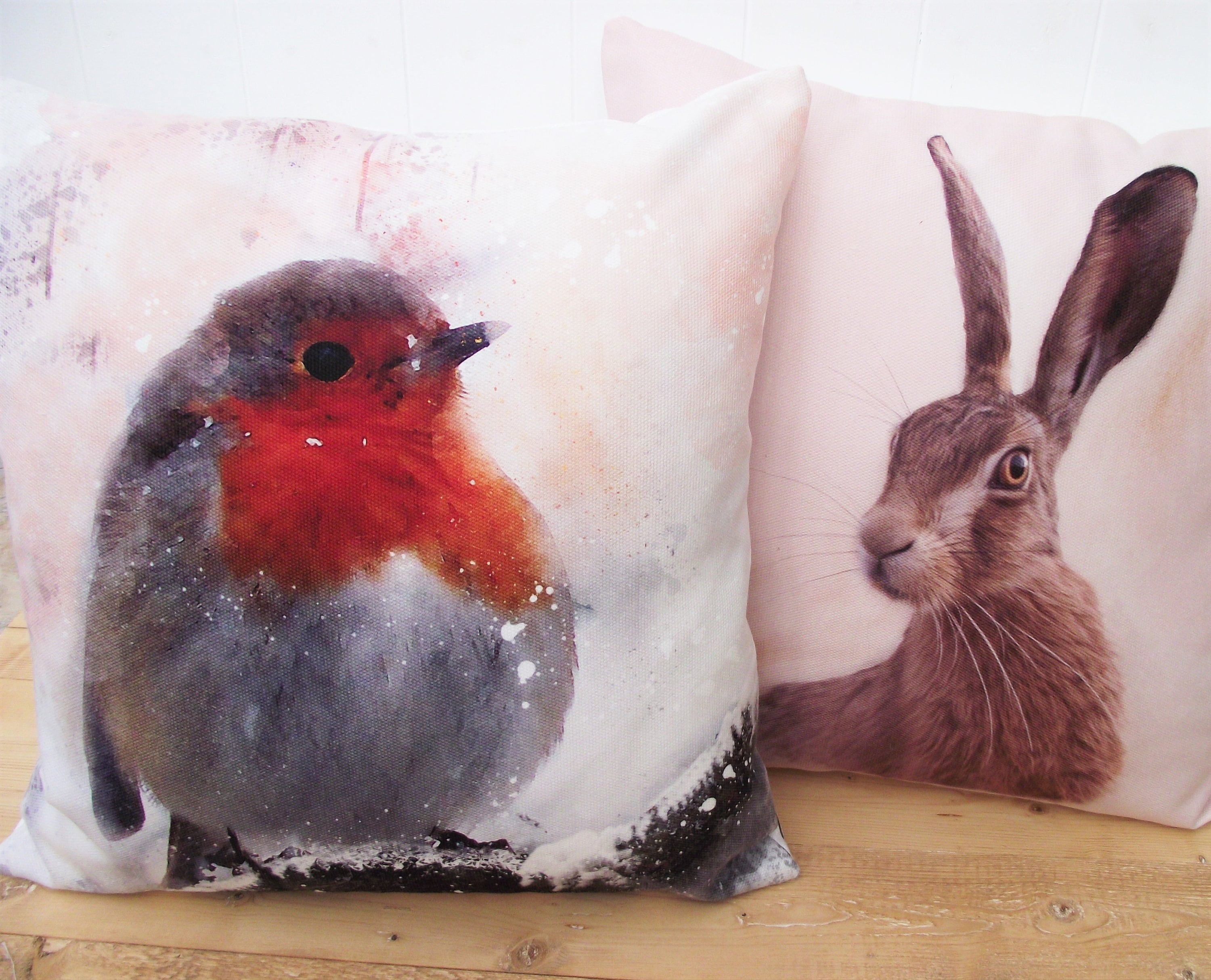 Goat Cushion, Water Colour Splatter Print by UK Artists, Choice of Cover Only or Cover with Pad.