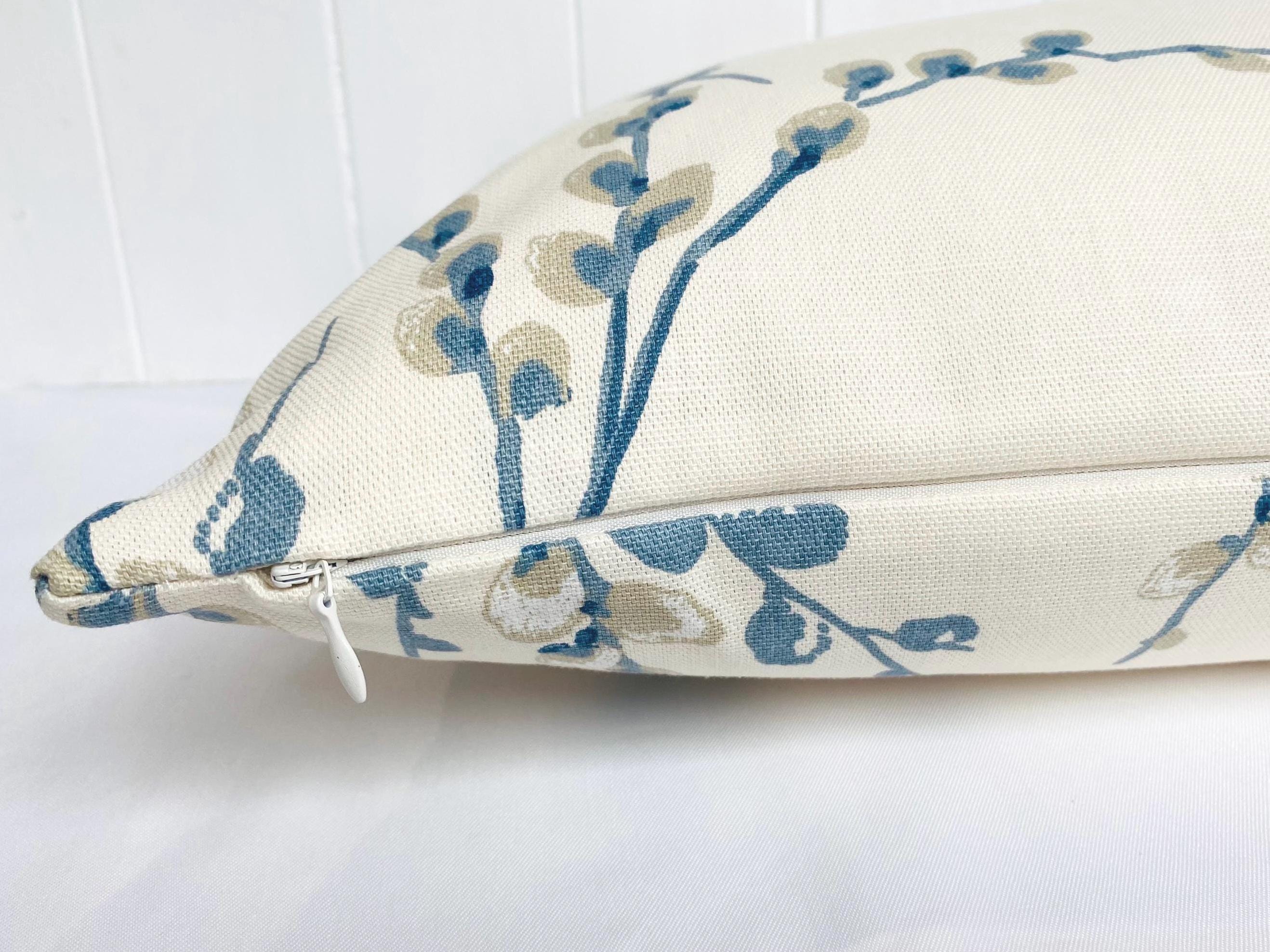 Laura Ashley Pussy Willow Blue Seaspray Cushion : Handmade with a Zip Fastening