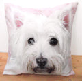 West Highland Terrier Cushion: Handmade Dog Watercolor Print Pillow, Choice of Cover Only or Cover + Pad