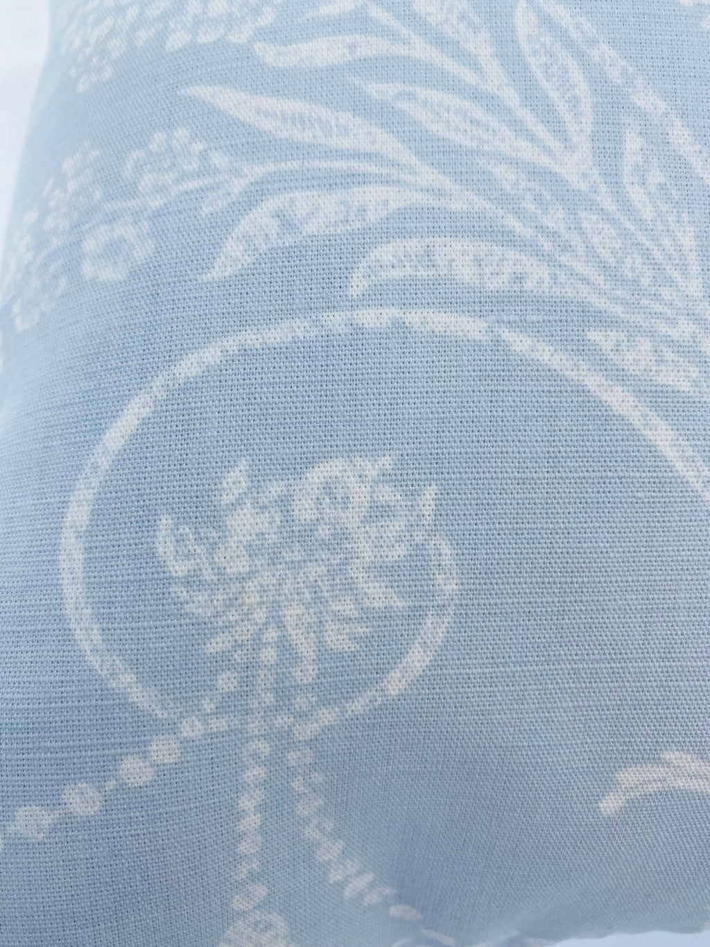 Laura Ashley Josette Cushion : Pale Blue Seaspray Floral Pillow, Handmade with Zip Closure