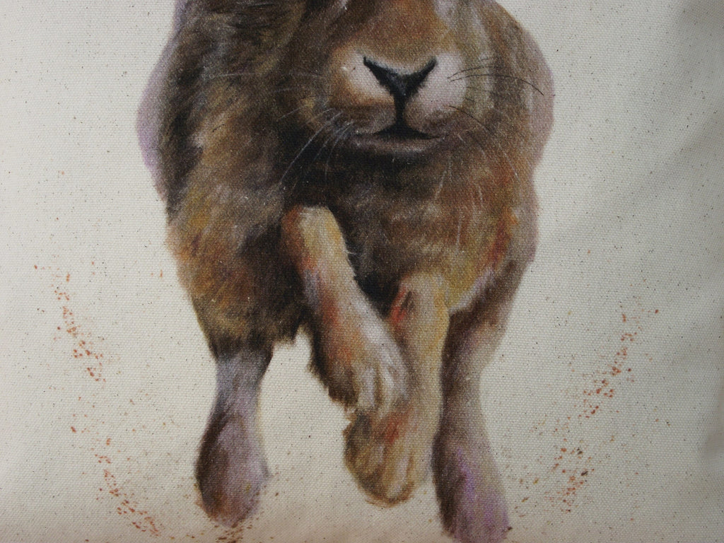 Hare Art Print Cushion: Wendy Darker Pillow, Cover Only or Cover + Pad