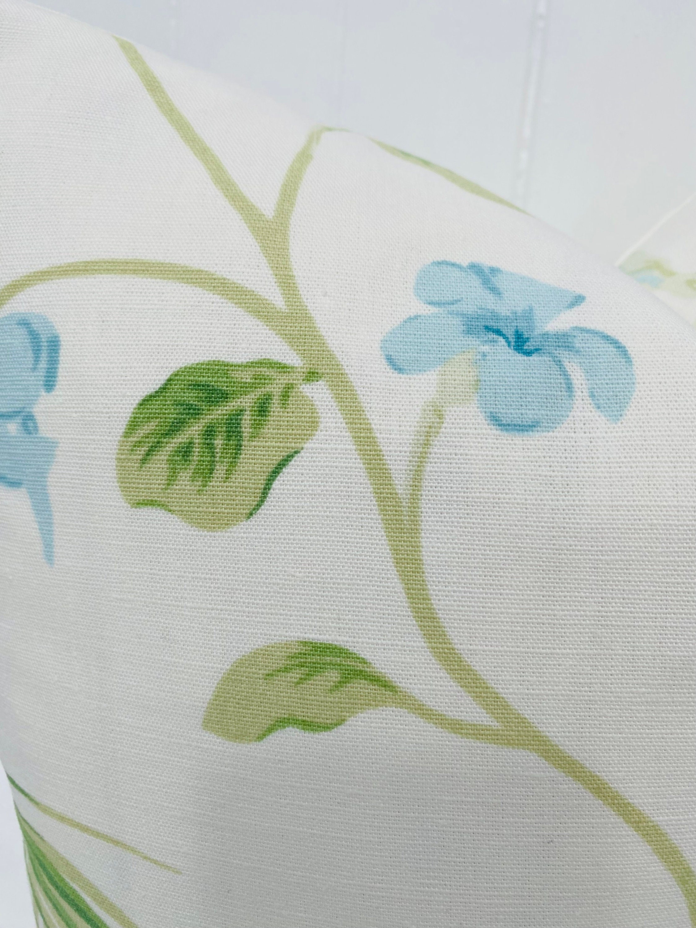 Laura Ashley Floral Orchard Apple Cushion, Floral Fabric both sides, Handmade with a Zip Fastening