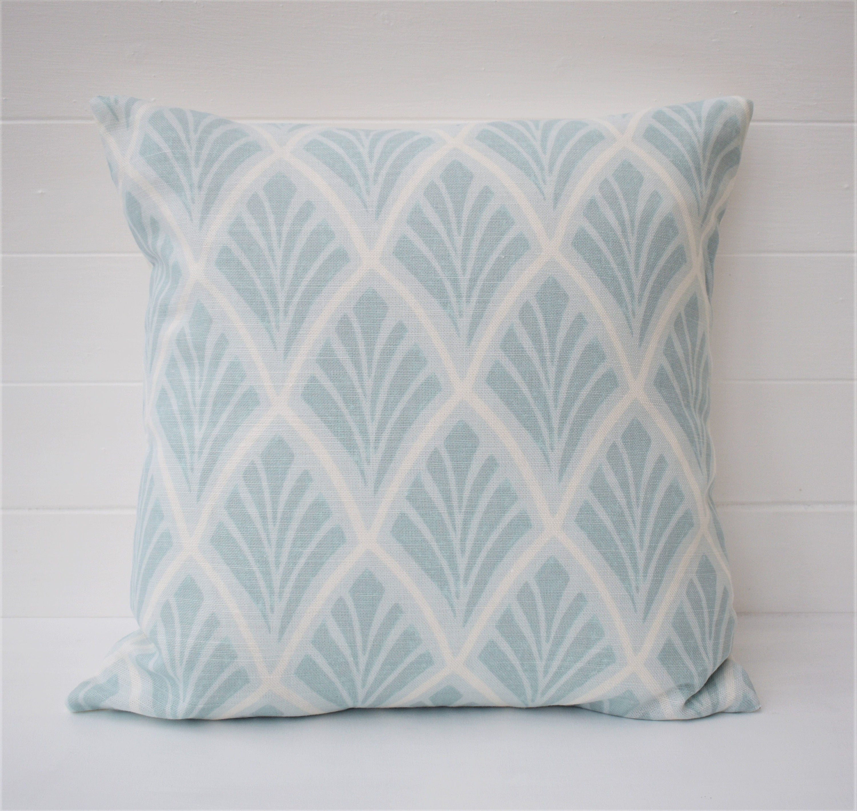 Laura Ashley Florin Duck Egg Cushion, Handmade with a Zip Fastening