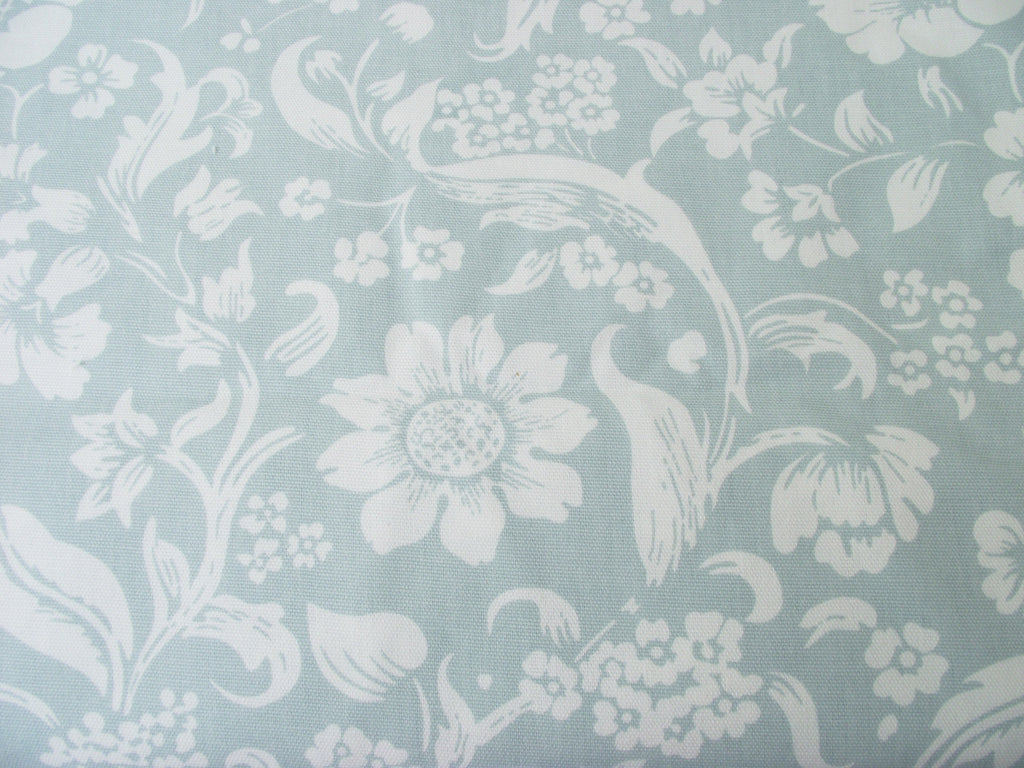 Laura Ashley Floral Cushion, Lyla Duck Egg with Zip Closure, Handmade