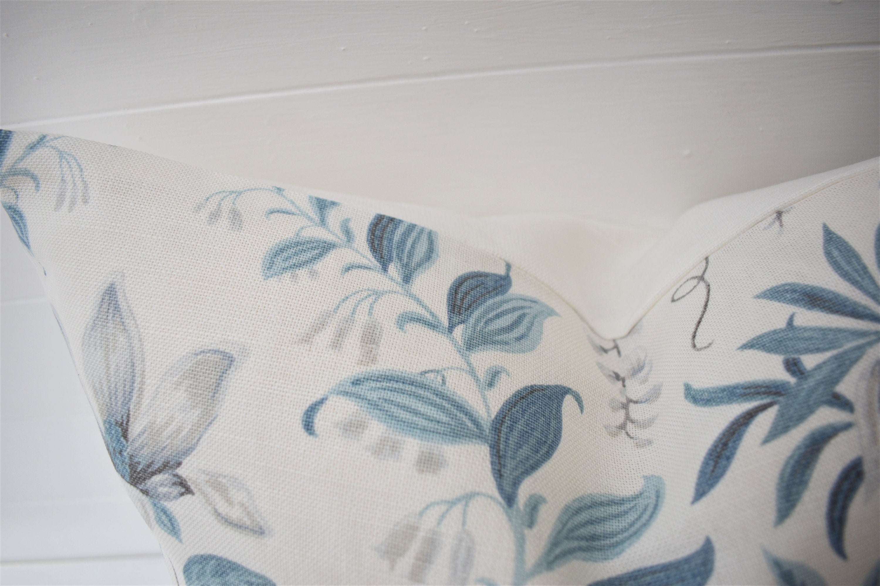 Laura Ashley Parterre Seaspray Cushion : Floral Blue Pillow 16"