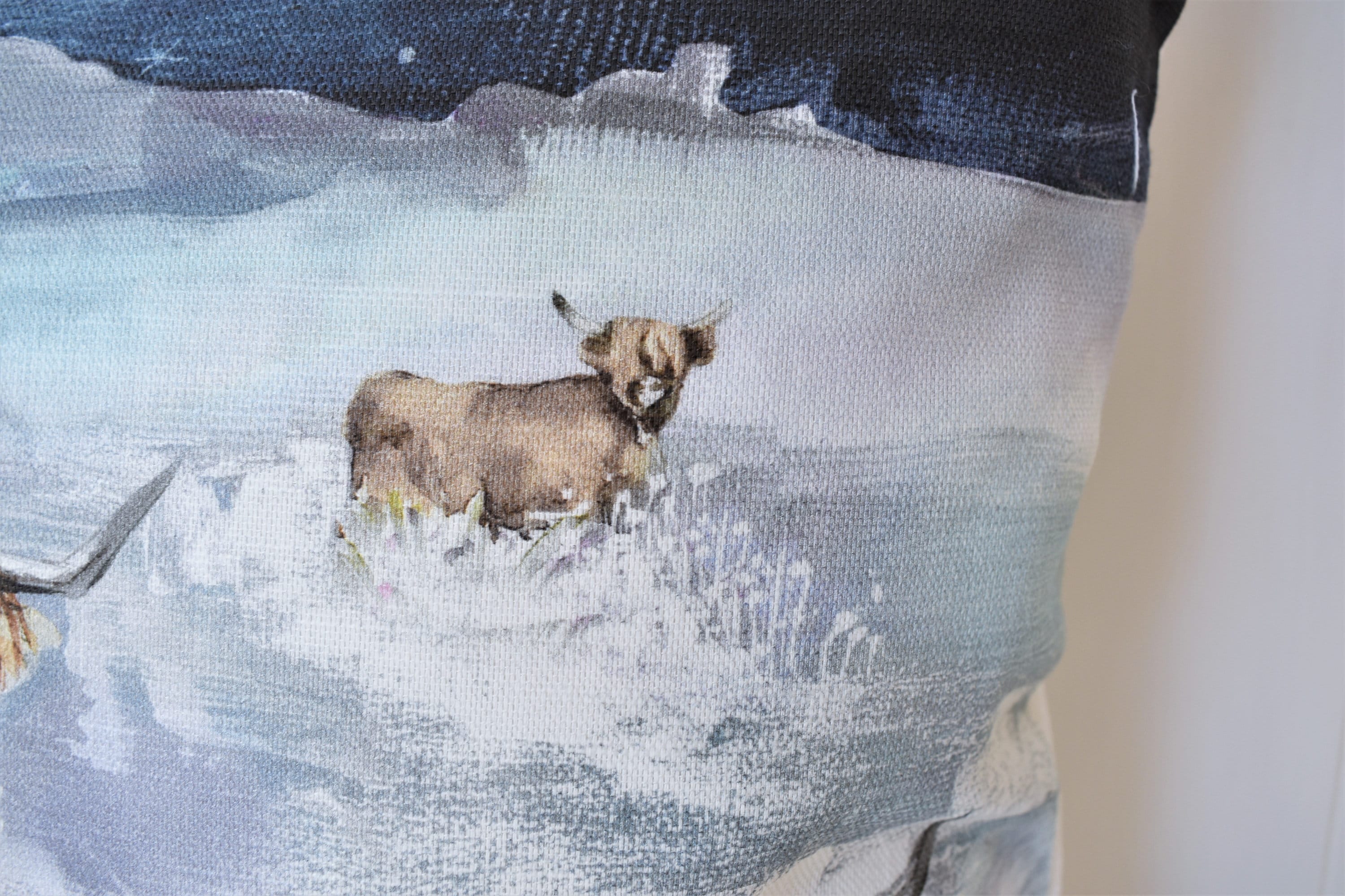 Voyage Maison Highland Cow Cushion: Laura Ashley Backing