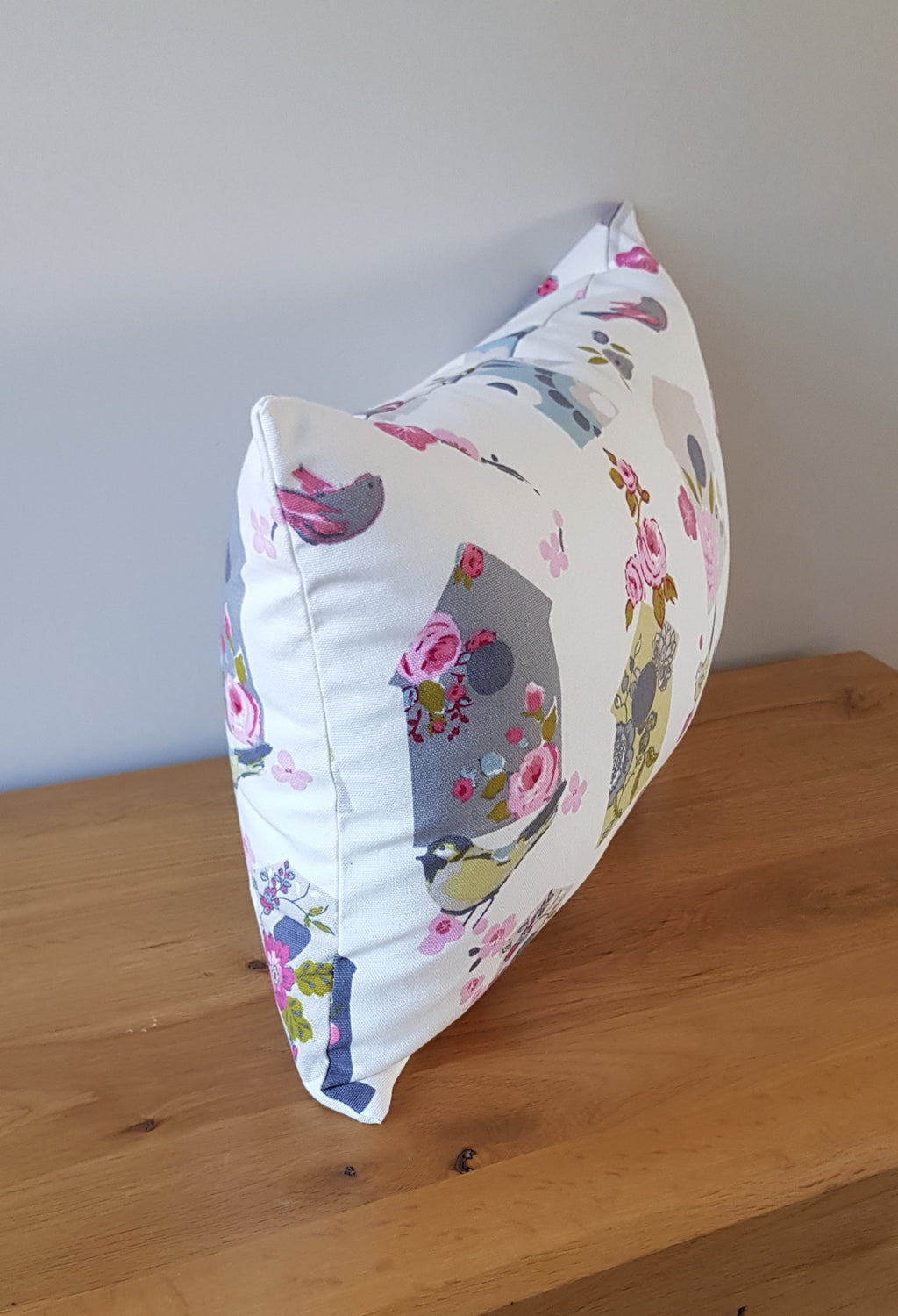 Handmade Birdhouse Cushion : Clarke and Clarke Cotton Fabric