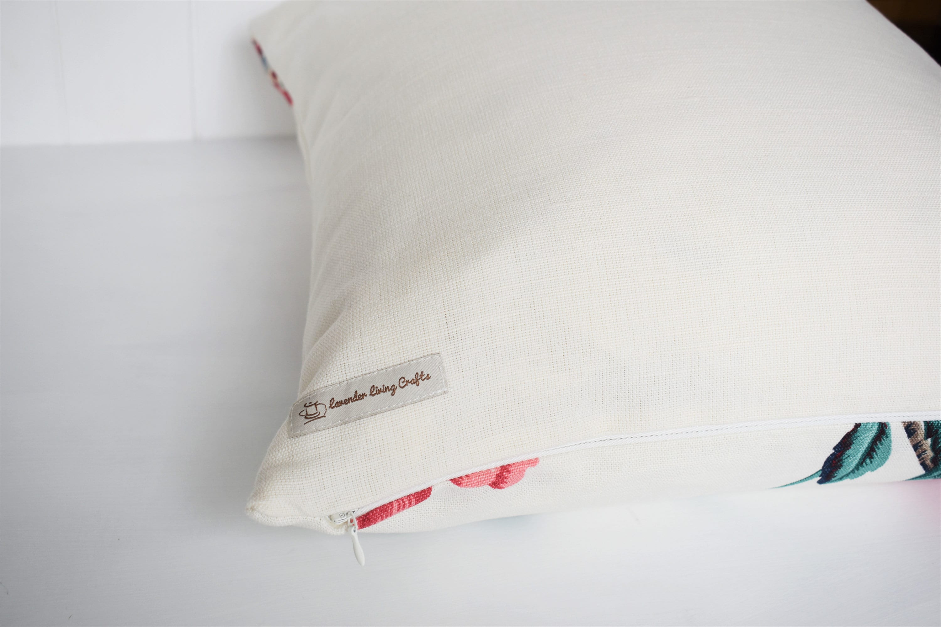 Laura Ashley Elveden Cranberry Bird Cushion: Handmade with a Zip Fastening.