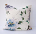Handmade John Lewis Harper Blue Cushion backed with Laura Ashley Austen