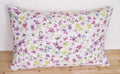 Handmade Lilac Floral Cushion: Hidcote Pastel Fabric, Zip Fastening