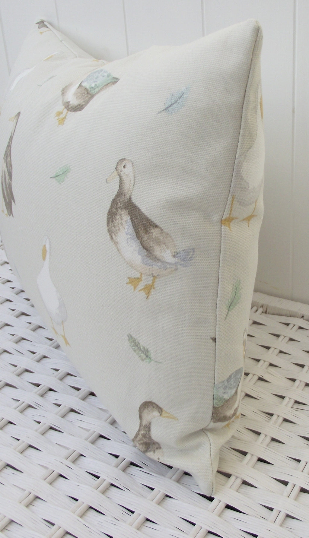 Ducks Country Cushion, Jenny Duck Fabric on both sides with Zip a Fastening