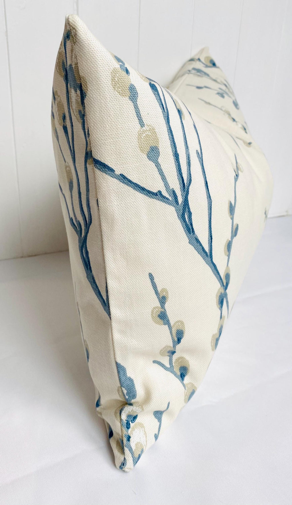 Laura Ashley Pussy Willow Blue Seaspray Cushion : Handmade with a Zip Fastening