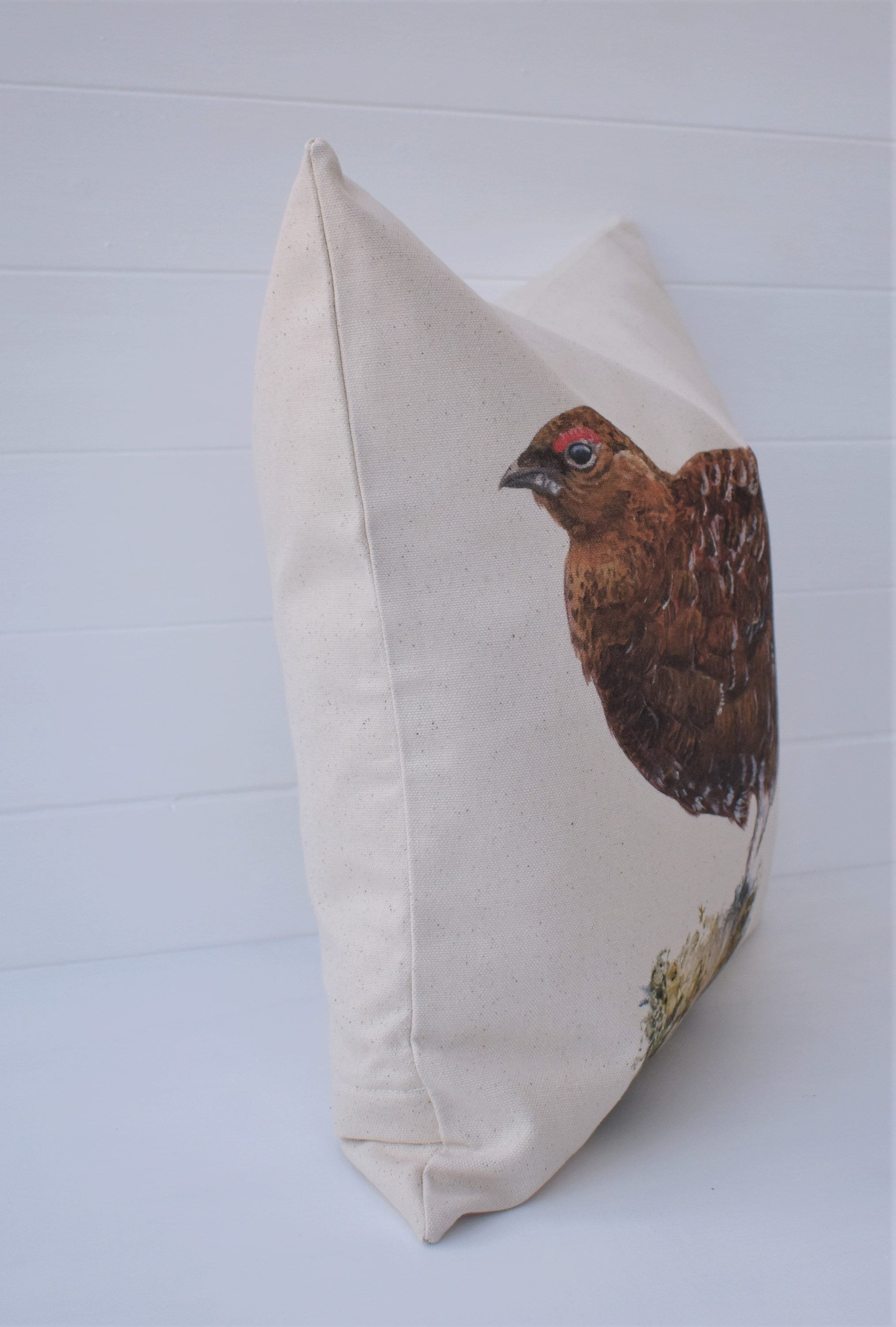 Bird Grouse Cushion, Wendy Darker Art Print, Choice of Cover Only or Cover + Pad