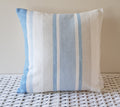Handmade Laura Ashley Awning Stripe Seaspray Cushion with Zip Fastening
