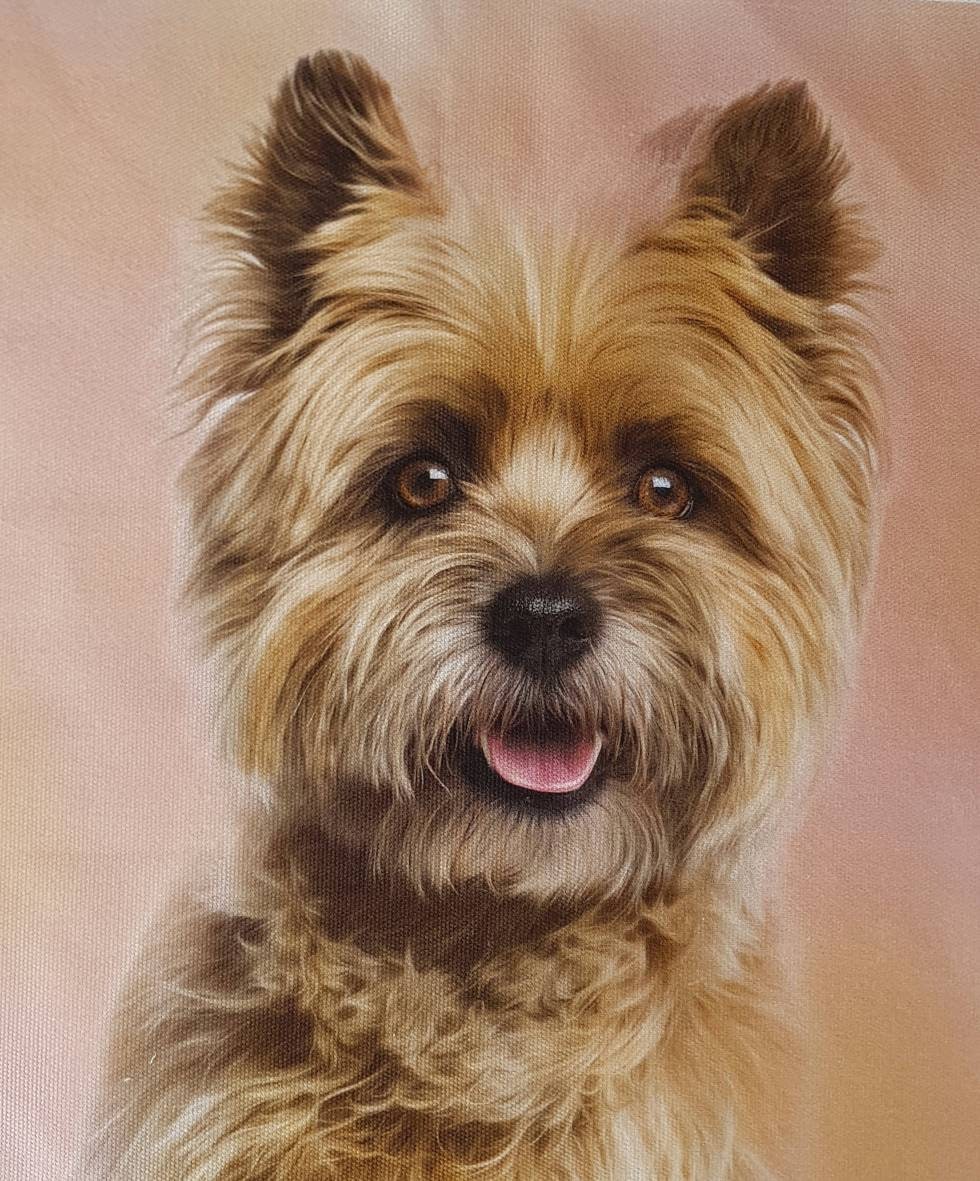 Cairn Terrier Cushion: Watercolor Dog Print Pillow, Cover Only Cover + Pad