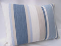 Laura Ashley Awning Stripe Seaspray Blue Cushion : Handmade with Zip Fastening