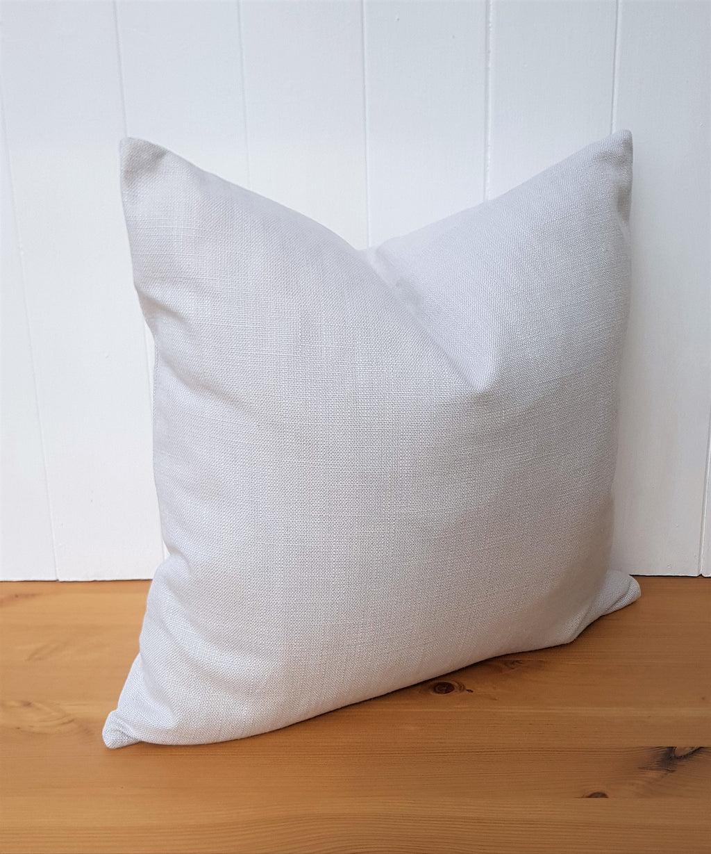 Laura Ashley Bacall Duck Egg Cushion : Linen Blend Handmade with Zip Closure, 16"