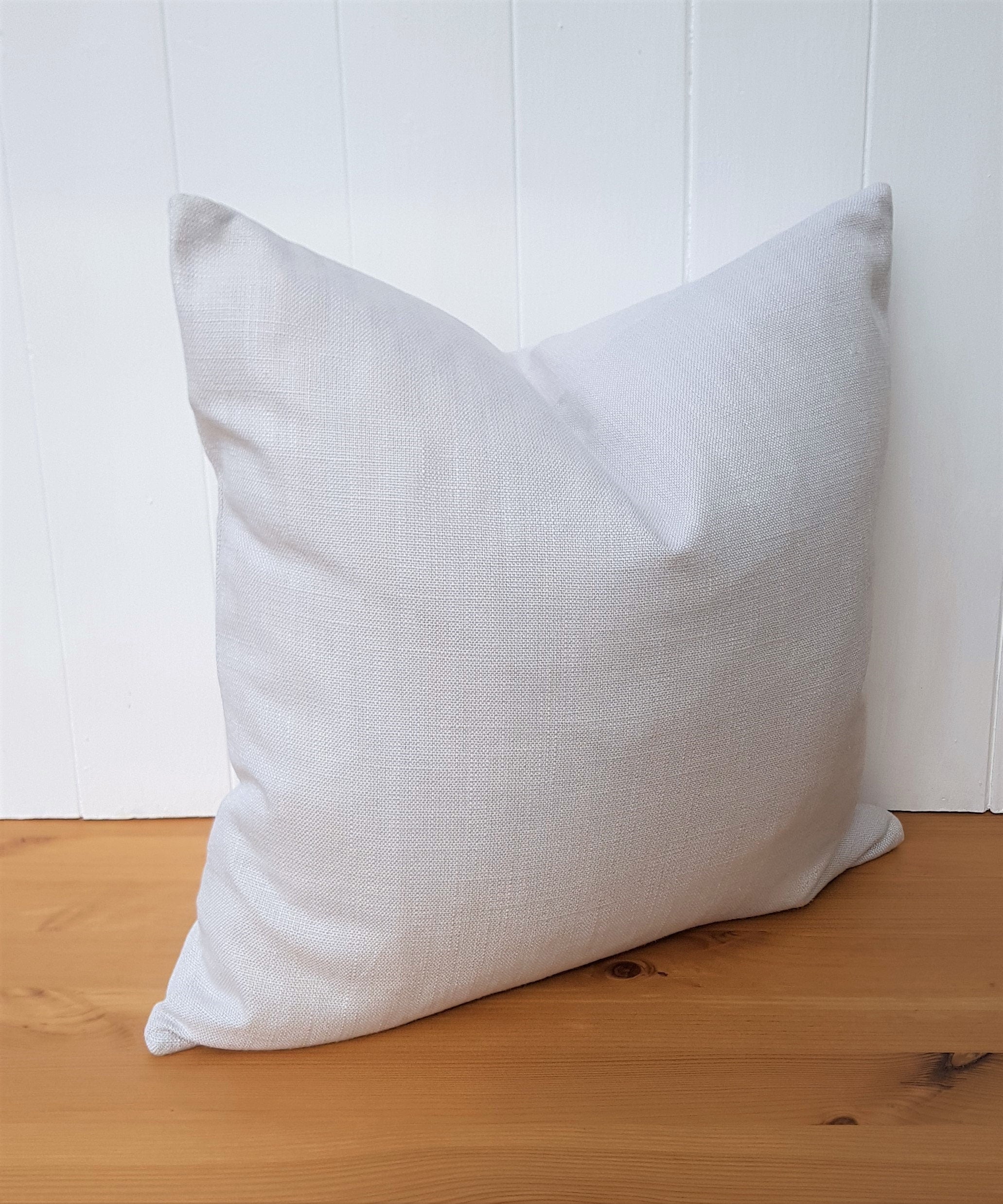 Laura Ashley Bacall Duck Egg Cushion : Linen Blend Handmade with Zip Closure, 16"