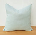 Laura Ashley Bacall Duck Egg Cushion : Linen Blend Handmade with Zip Closure, 16"