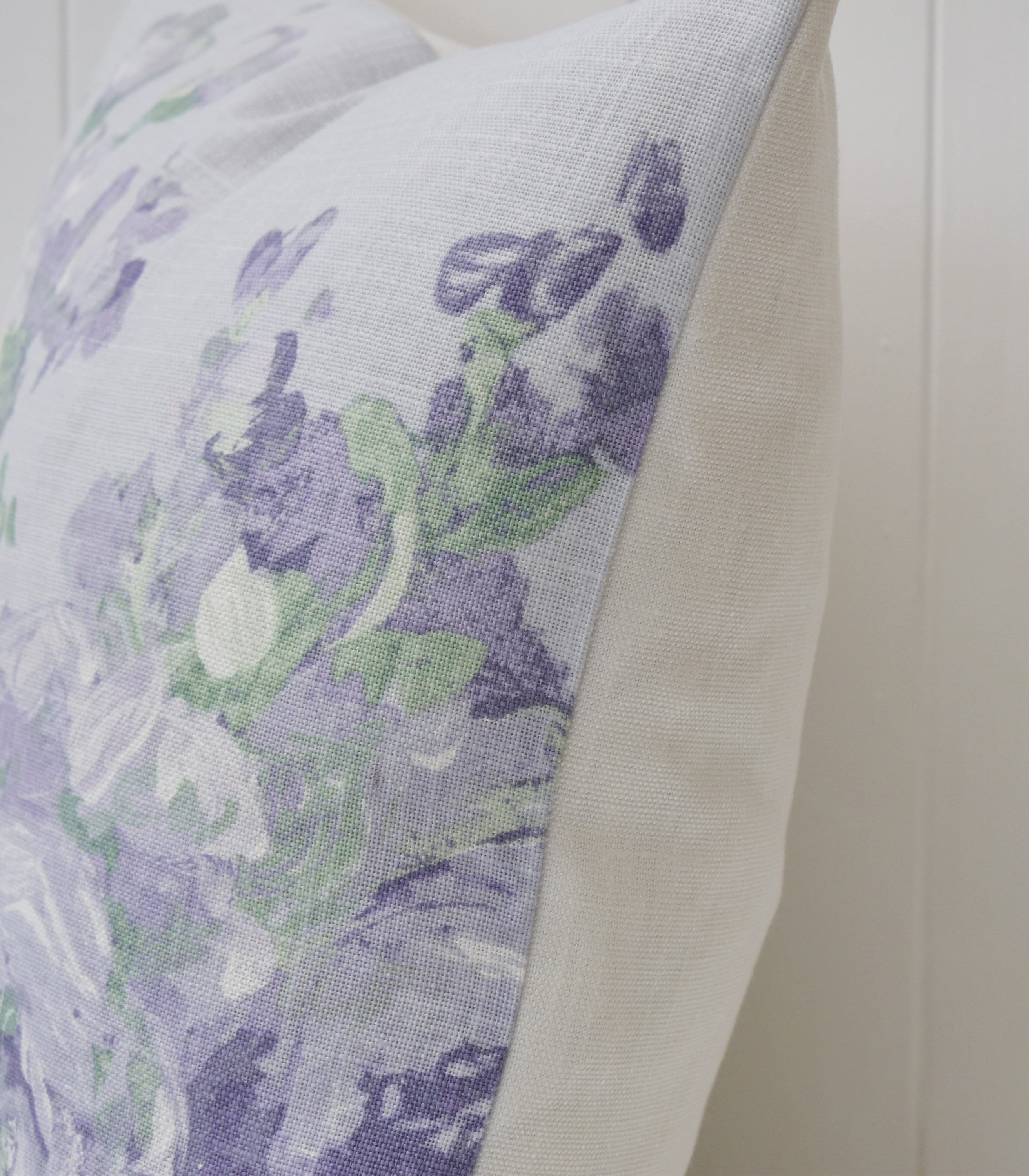 Laura Ashley Violetta Floral Cushion : Handmade Purple Pillow with Zip Closure
