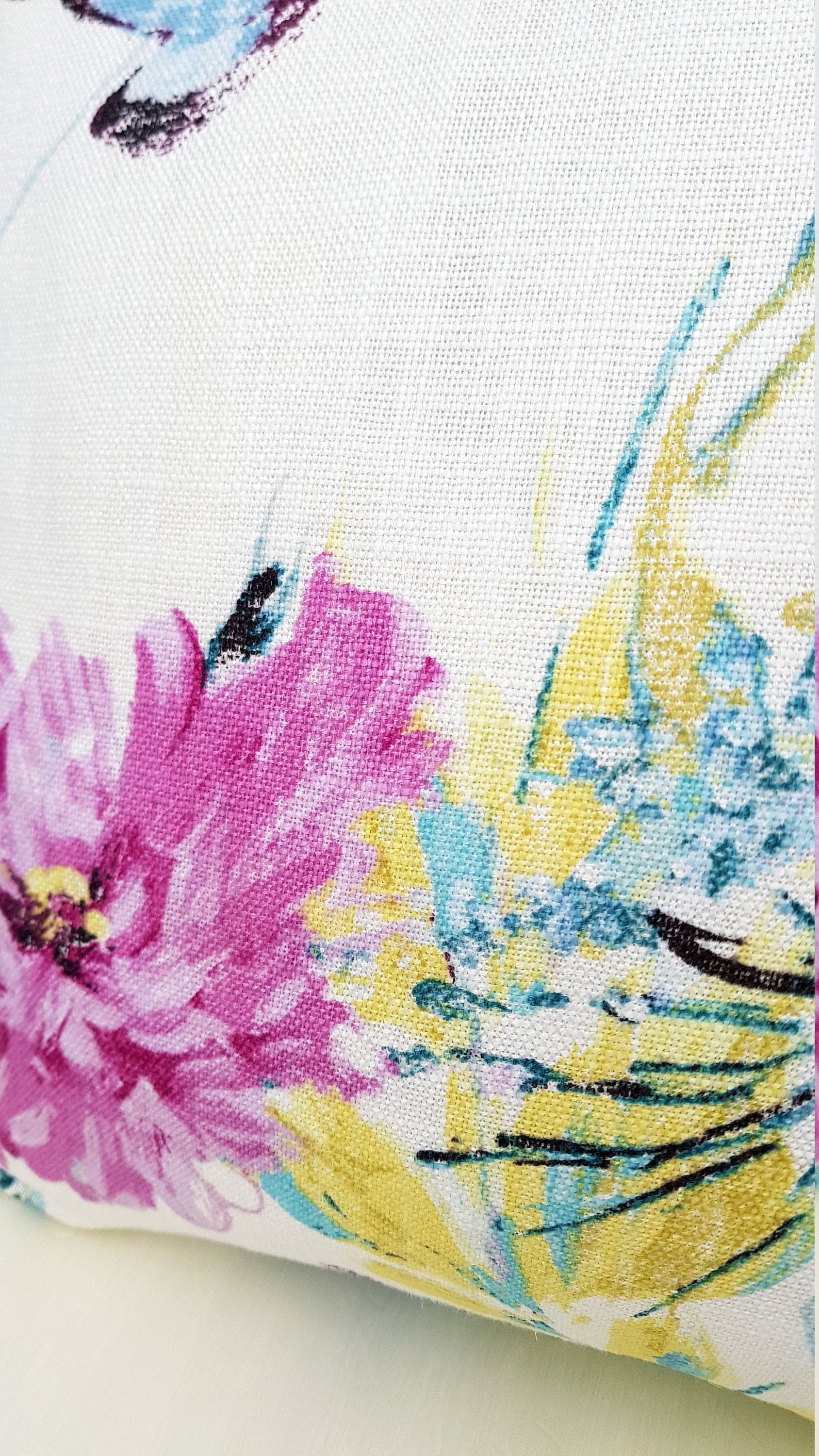 Laura Ashley cosmos Floral Cushion : Handmade with Laura Ashley Austen back, 16"