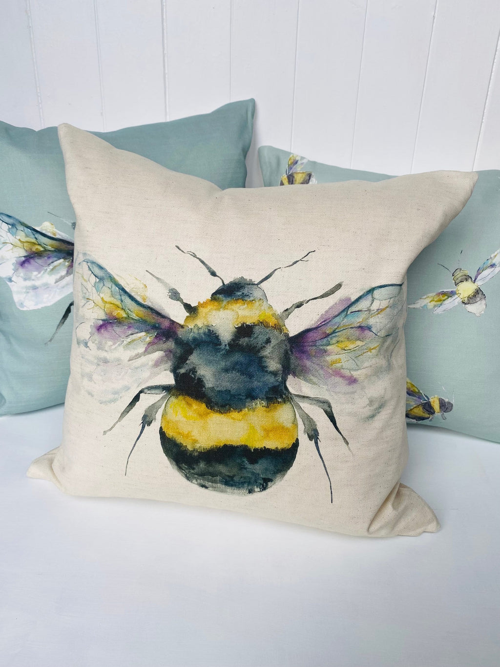 Voyage Maison Bee Cushion, Handmade and backed with Organic Cotton Fabric with a zip fastening