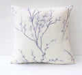 Laura Ashley Purple Pussy Willow Cushion, Pale Iris backed with Laura Ashley Austen Off White, Handmade with a Zip Fastening, 16"