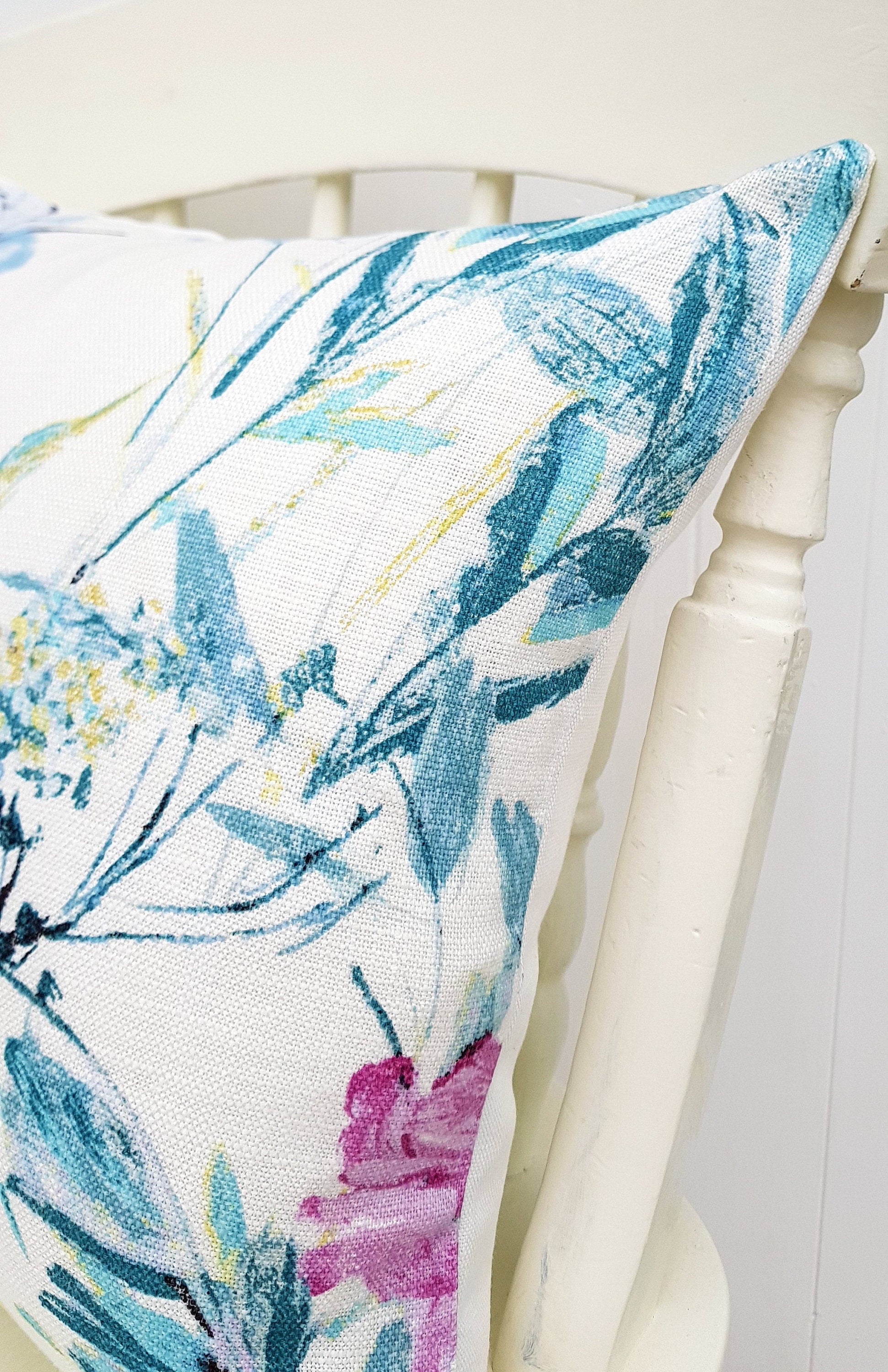 Laura Ashley cosmos Floral Cushion : Handmade with Laura Ashley Austen back, 16"