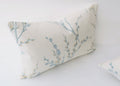 Laura Ashley Pussy Willow Duck Egg Cushion, Floral Pillow with Austen Off White back, Handmade with a Zip fastening.