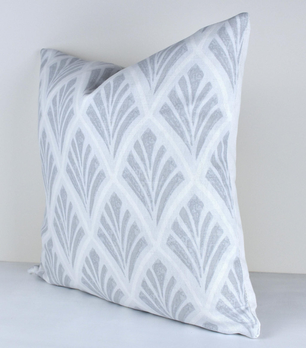 Handmade Laura Ashley Florin Silver Cushion : Art Deco Style