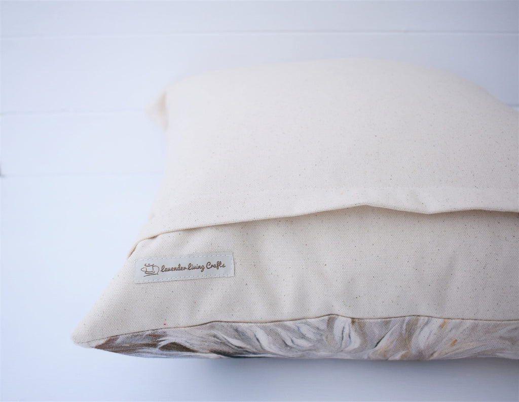 Blue Eyed Cat Cushion: Wendy Darker Art Print, Organic Cotton, Cover Only or Cover + Pad