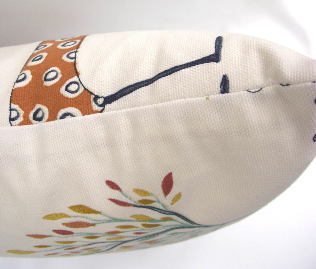 Woodland Animal Cushion : Oh My Deer : Handmade Small Cushion with Polyester Pad
