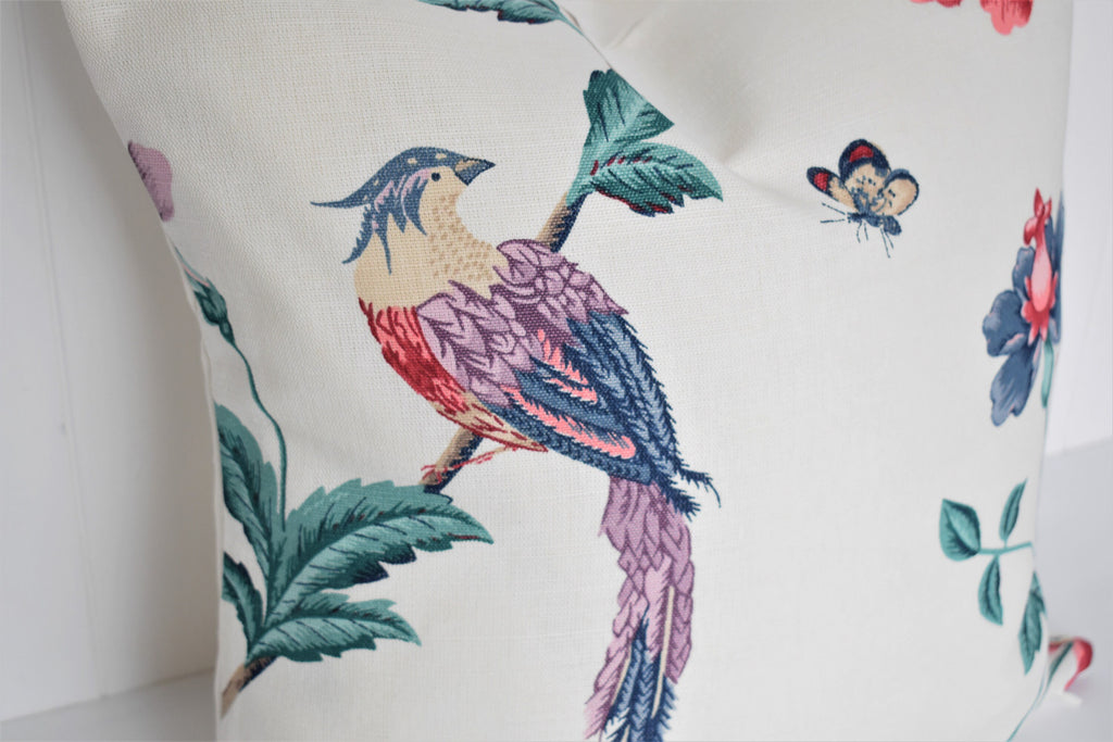 Laura Ashley Elveden Cranberry Cushion, Handmade with a Zip Fastening