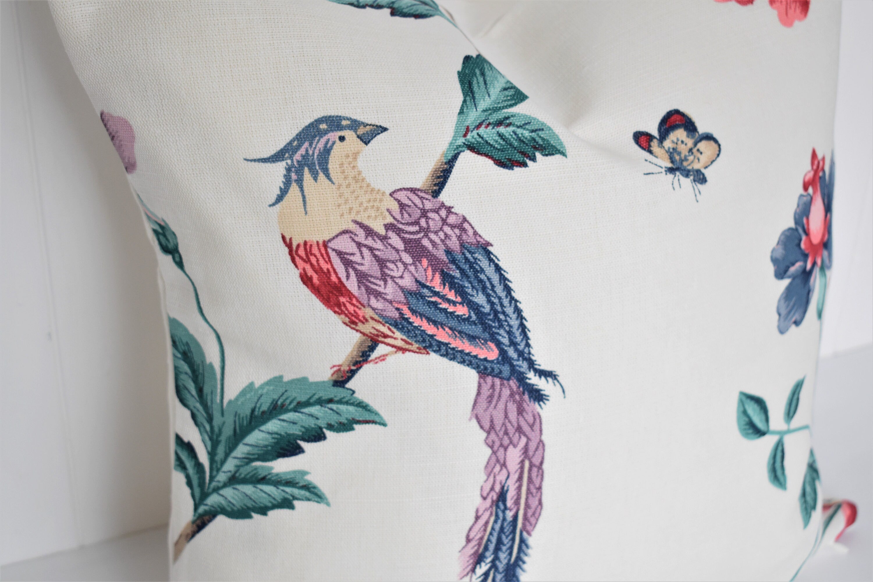 Laura Ashley Elveden Cranberry Cushion, Handmade with a Zip Fastening