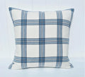 Laura Ashley Dalby Seaspray Blue Check Cushion, Handmade with a Zip Fastening