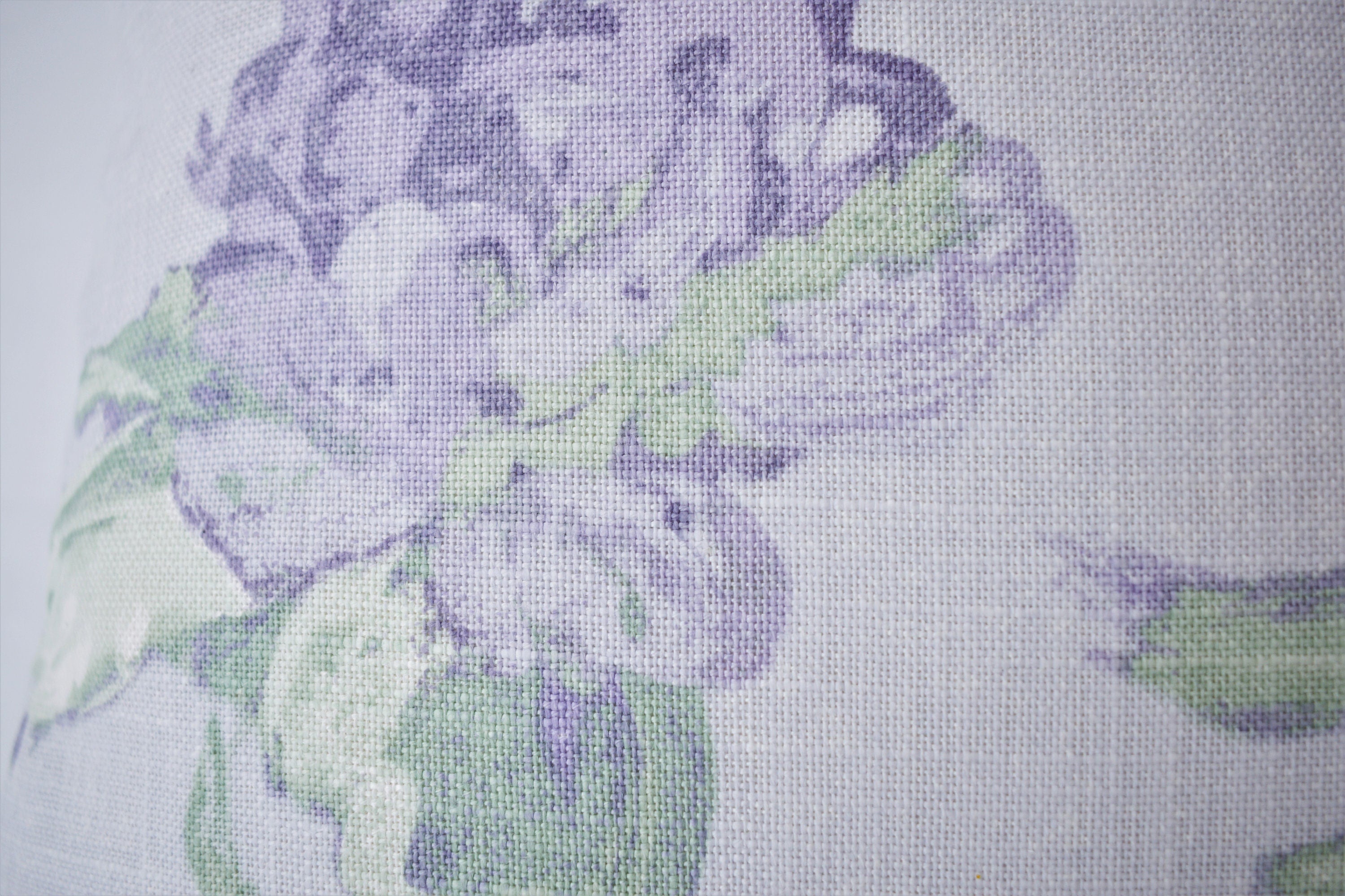 Handmade Laura Ashley Purple Floral Cushion : Purple Violetta on both sides 16"