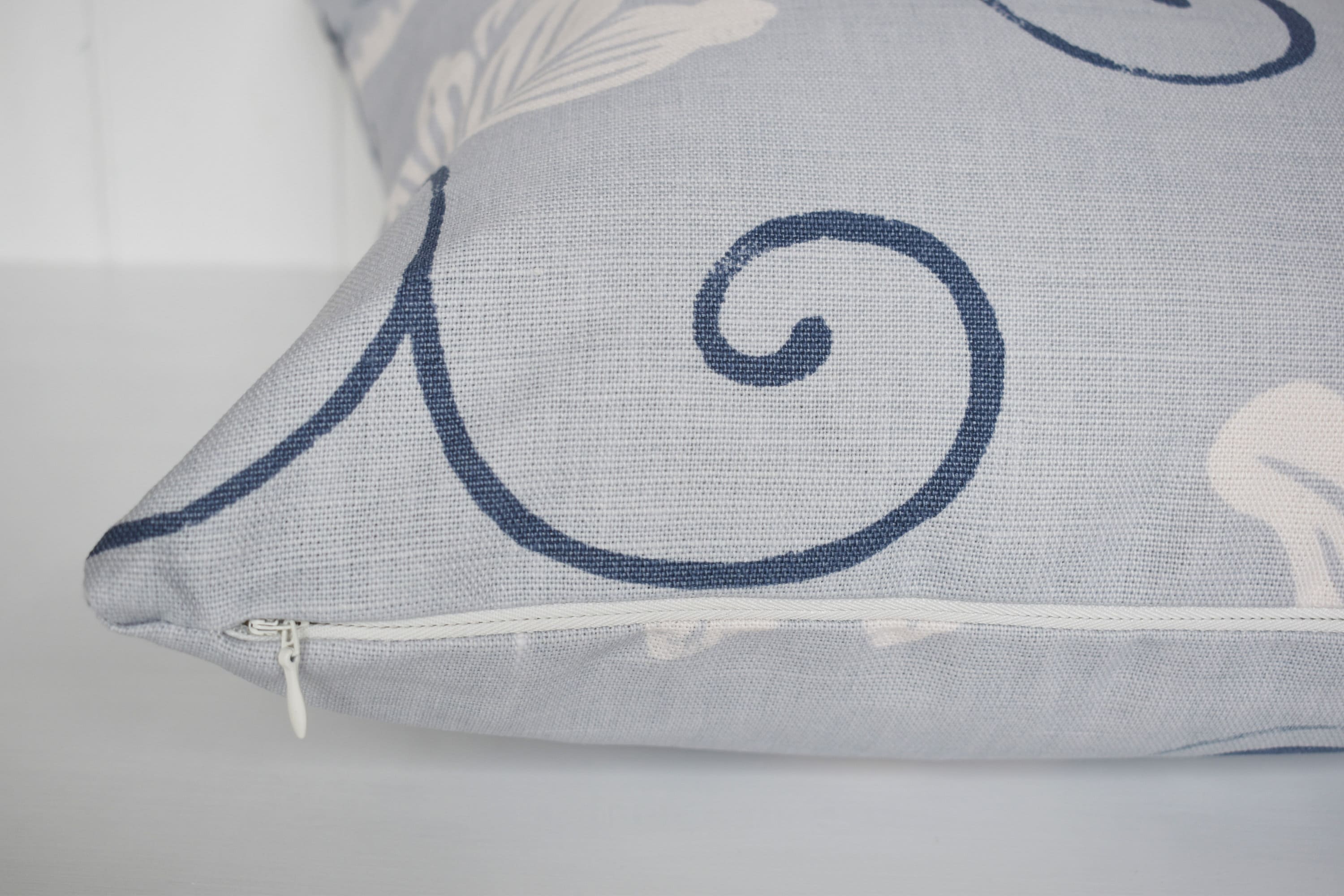 Laura Ashley Blue Floral Cushion : Lamorna Parisian on both sides, 16"
