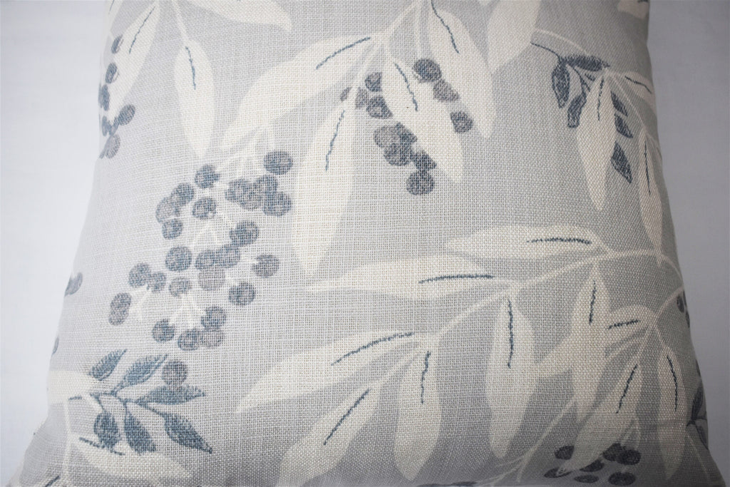 Laura Ashley Silver Cushion : Handmade in Greendale Fabric