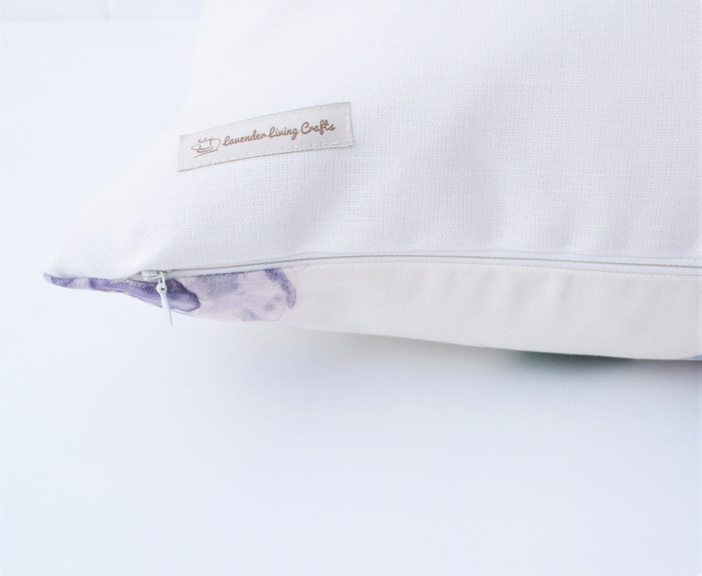 Handmade John Lewis Harper Blue Cushion backed with Laura Ashley Austen