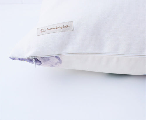 Handmade John Lewis Harper Blue Cushion backed with Laura Ashley Austen