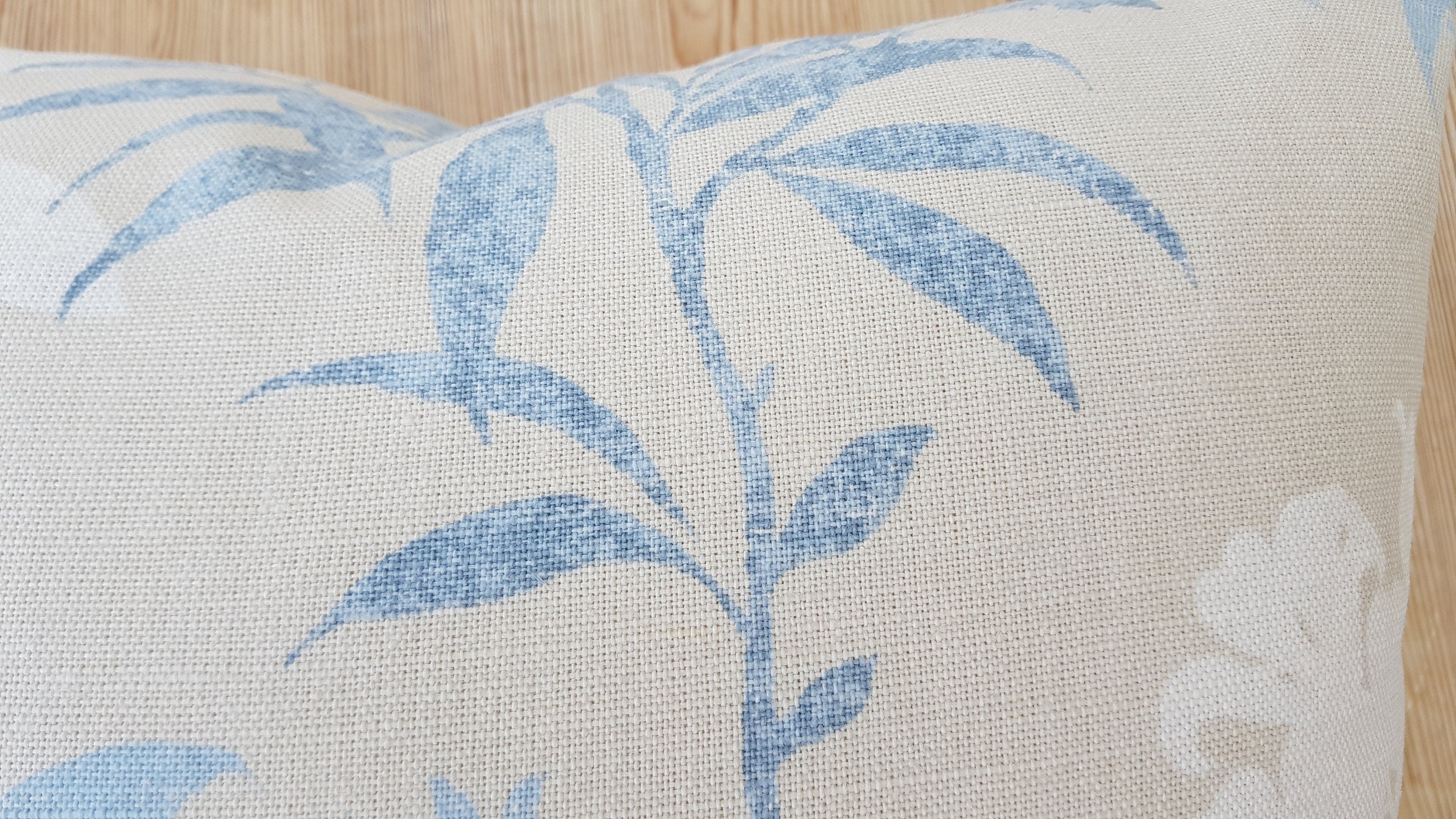 Laura Ashley Blue Tenby Seaspray Cushion 16”  Handmade with a zip fastening